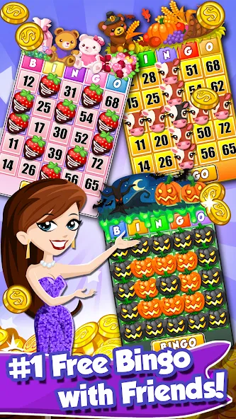 Взломанная Bingo PartyLand 2: Bingo Games (Бинго Патиленд 2)  [МОД Много монет] — полная версия apk на Андроид screen 1