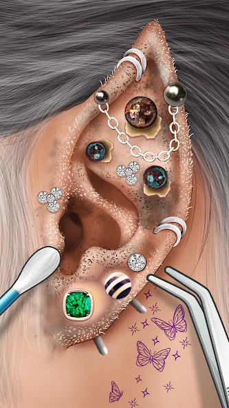 Скачать взломанную Ear Salon ASMR Ear Wax& Tattoo (АСМР)  [МОД Unlimited Money] — полная версия apk на Андроид screen 3