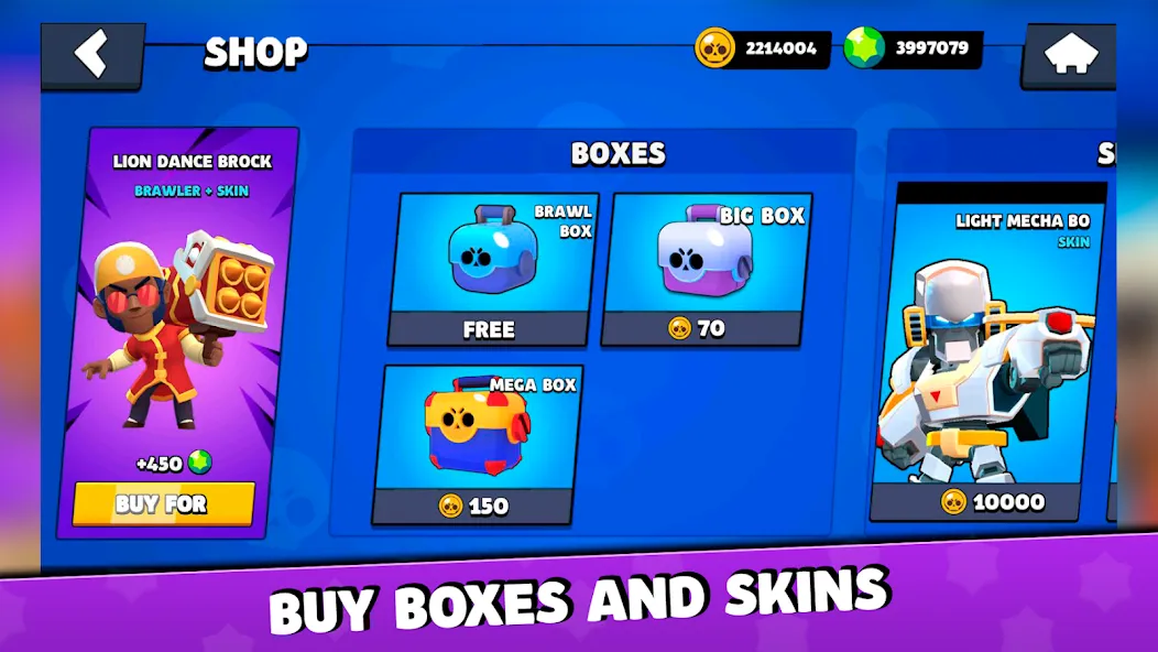 Скачать взломанную Box Simulator for Brawl Stars  [МОД Бесконечные монеты] — стабильная версия apk на Андроид screen 2