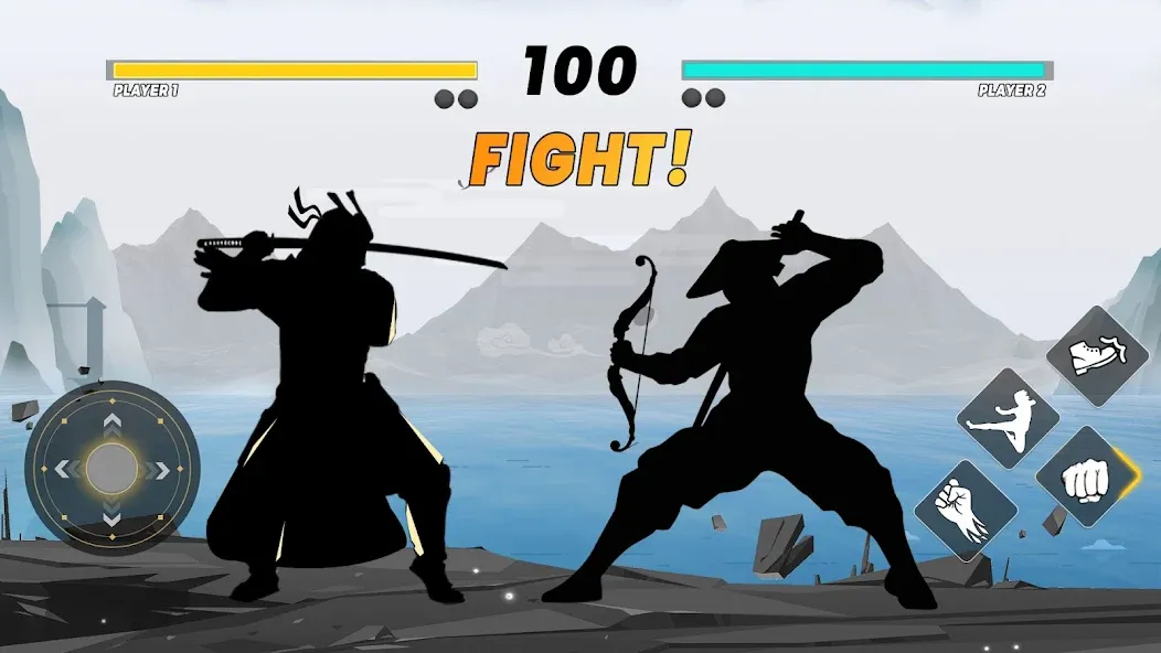 Скачать взломанную Sword Shadow Fighting Game 3D  [МОД Много денег] — последняя версия apk на Андроид screen 1