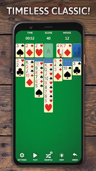 Взломанная Solitaire Classic Era Games  [МОД Unlocked] — полная версия apk на Андроид screen 1