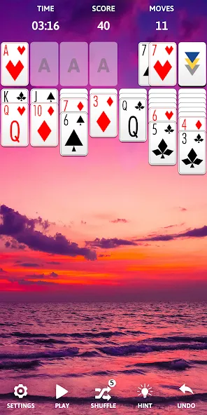 Взломанная Solitaire Classic Era Games  [МОД Unlocked] — полная версия apk на Андроид screen 5