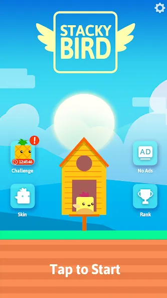 Скачать взломанную Stacky Bird: Fun Egg Dash Game (тэки птица)  [МОД Mega Pack] — стабильная версия apk на Андроид screen 1