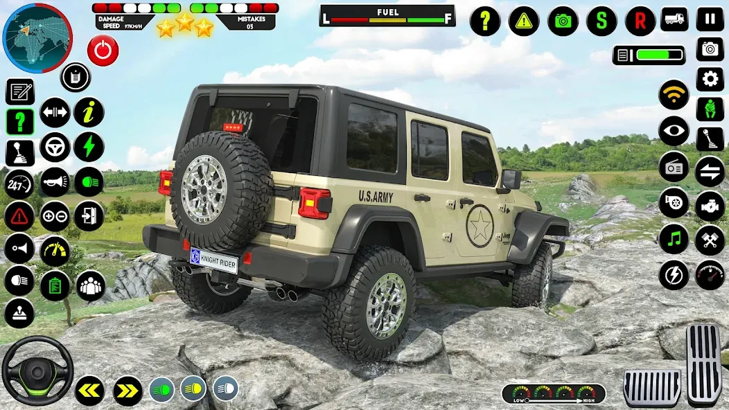 Скачать взломанную Army Truck Transporter Game 3D  [МОД Бесконечные деньги] — полная версия apk на Андроид screen 1