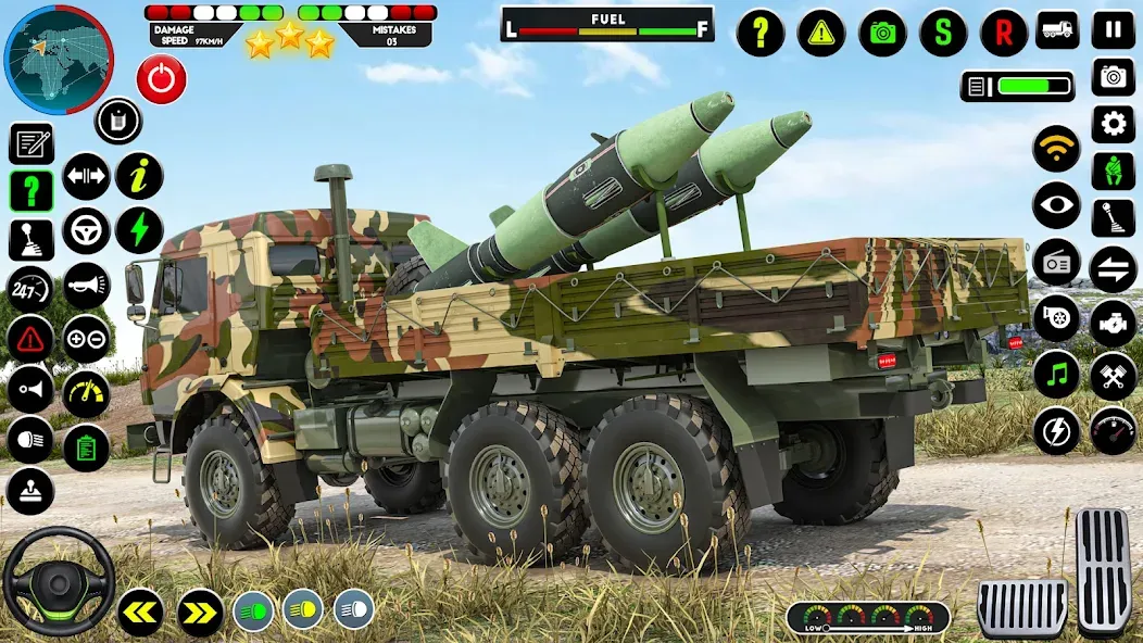 Скачать взломанную Army Truck Transporter Game 3D  [МОД Бесконечные деньги] — полная версия apk на Андроид screen 3