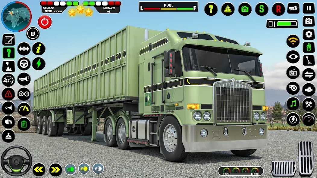 Скачать взломанную Army Truck Transporter Game 3D  [МОД Бесконечные деньги] — полная версия apk на Андроид screen 5