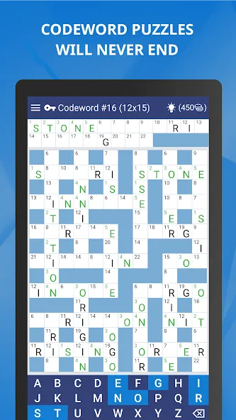 Взломанная Keywords — Codeword Puzzle  [МОД Бесконечные деньги] — стабильная версия apk на Андроид screen 2