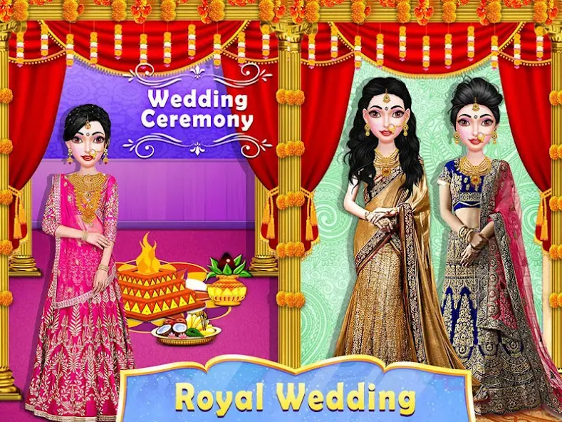 Скачать взломанную Wedding Fashion Indian 2024 (Стилист моды индийской свадьбы)  [МОД Mega Pack] — полная версия apk на Андроид screen 2