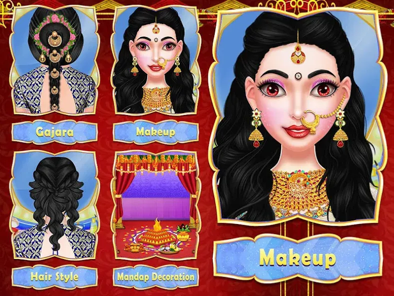 Скачать взломанную Wedding Fashion Indian 2024 (Стилист моды индийской свадьбы)  [МОД Mega Pack] — полная версия apk на Андроид screen 5