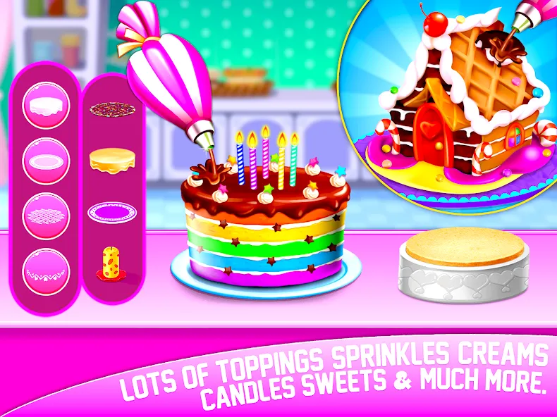 Скачать взлом Cake Maker Sweet Bakery Games  [МОД Menu] — полная версия apk на Андроид screen 1