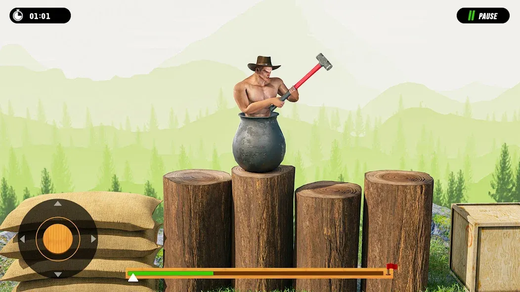 Взлом Hammer Climber Man: Pot Man 3D  [МОД Все открыто] — стабильная версия apk на Андроид screen 3