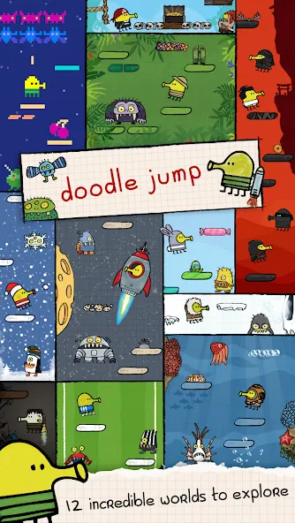 Взлом Doodle Jump (Дудл Джамп)  [МОД Все открыто] — стабильная версия apk на Андроид screen 2