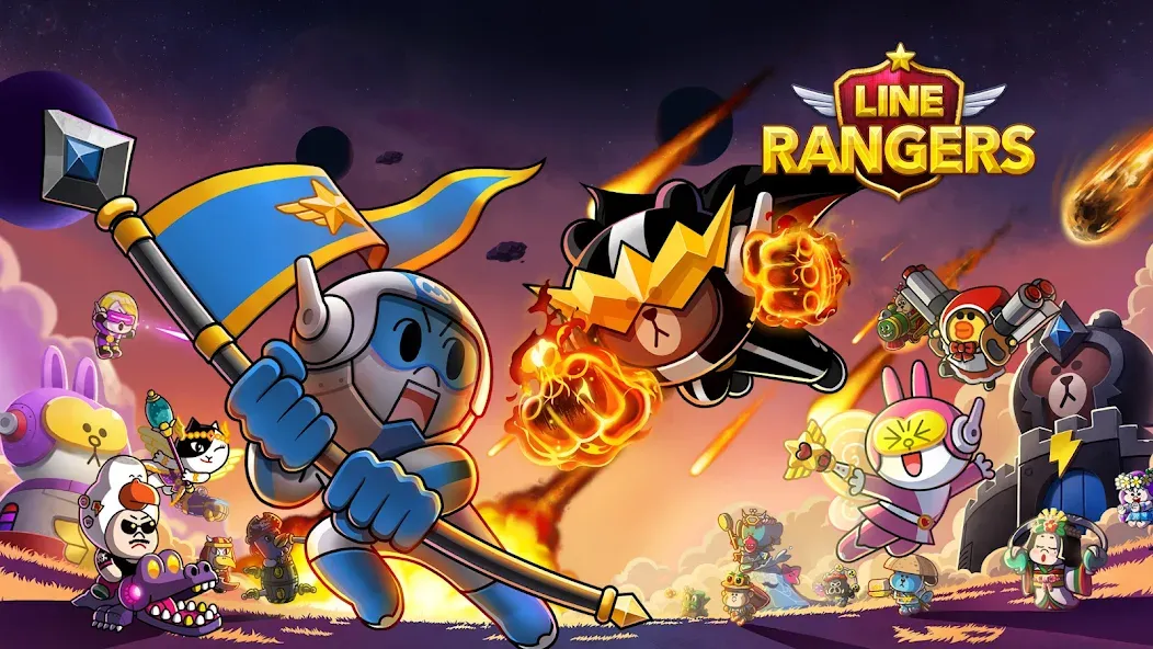 Взлом LINE Rangers: Brown-Cony Wars!  [МОД Меню] — полная версия apk на Андроид screen 5