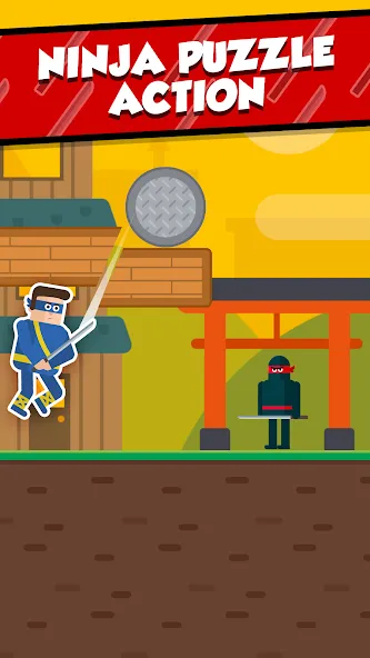 Скачать взлом Mr Ninja — Slicey Puzzles (Мистер Ниндзя)  [МОД Unlimited Money] — стабильная версия apk на Андроид screen 1