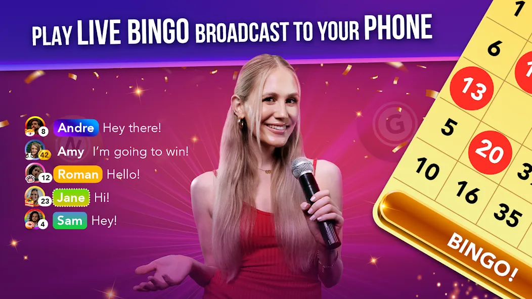 Скачать взломанную Live Play Bingo: Real Hosts (Лайв Плей Бинго)  [МОД Много монет] — полная версия apk на Андроид screen 1