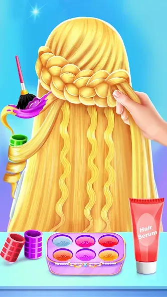 Скачать взлом Braided Hair Salon Girls Games  [МОД Бесконечные деньги] — стабильная версия apk на Андроид screen 2