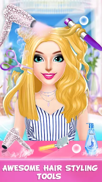 Скачать взлом Braided Hair Salon Girls Games  [МОД Бесконечные деньги] — стабильная версия apk на Андроид screen 4