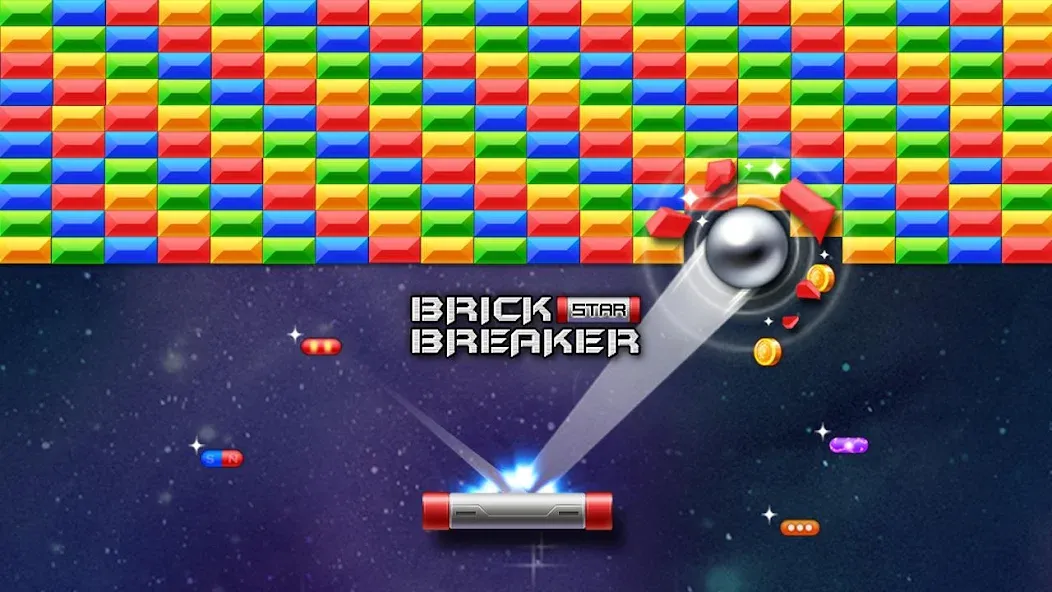 Взломанная Brick Breaker Star: Space King  [МОД Unlocked] — полная версия apk на Андроид screen 1