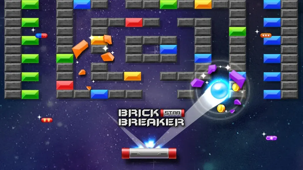 Взломанная Brick Breaker Star: Space King  [МОД Unlocked] — полная версия apk на Андроид screen 3