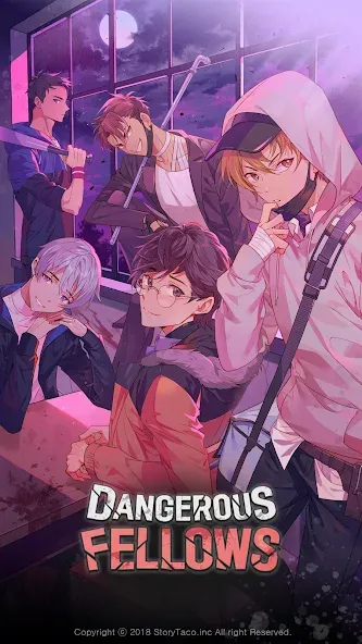 Взлом Dangerous Fellows:Otome Dating  [МОД Много монет] — полная версия apk на Андроид screen 1