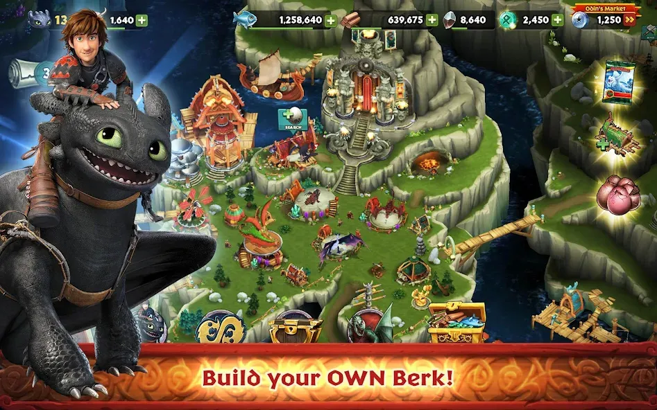 Взлом Dragons: Rise of Berk (Драгонс)  [МОД Unlocked] — последняя версия apk на Андроид screen 1