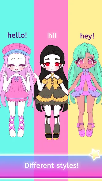 Скачать взлом Mimistar dress up chibi doll (Министар)  [МОД Все открыто] — полная версия apk на Андроид screen 2