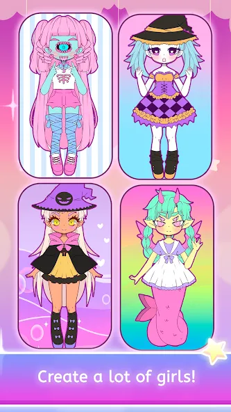 Скачать взлом Mimistar dress up chibi doll (Министар)  [МОД Все открыто] — полная версия apk на Андроид screen 4