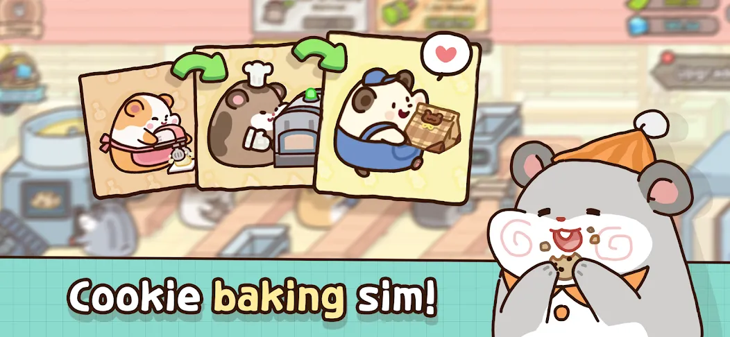 Скачать взлом Hamster Cookie Factory  [МОД Много денег] — стабильная версия apk на Андроид screen 1