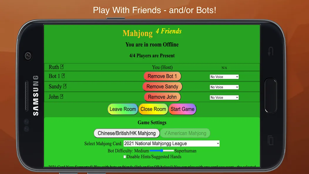 Скачать взлом Mahjong 4 Friends (Маджонг 4 Друзей)  [МОД Все открыто] — полная версия apk на Андроид screen 2