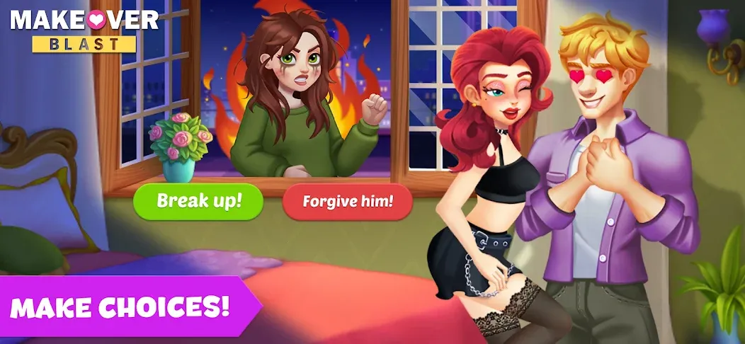 Взломанная Makeover Blast: Dressup Salon (Мейковер Бласт)  [МОД Menu] — полная версия apk на Андроид screen 1