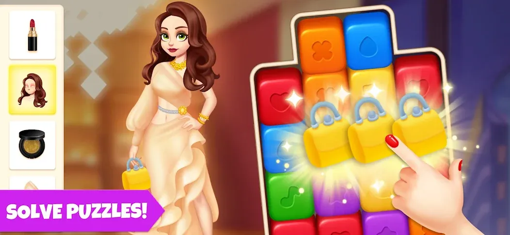 Взломанная Makeover Blast: Dressup Salon (Мейковер Бласт)  [МОД Menu] — полная версия apk на Андроид screen 5