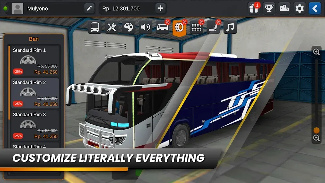 Скачать взлом Bus Simulator Indonesia (Бус Симулятор Индонезия)  [МОД Много денег] — стабильная версия apk на Андроид screen 3