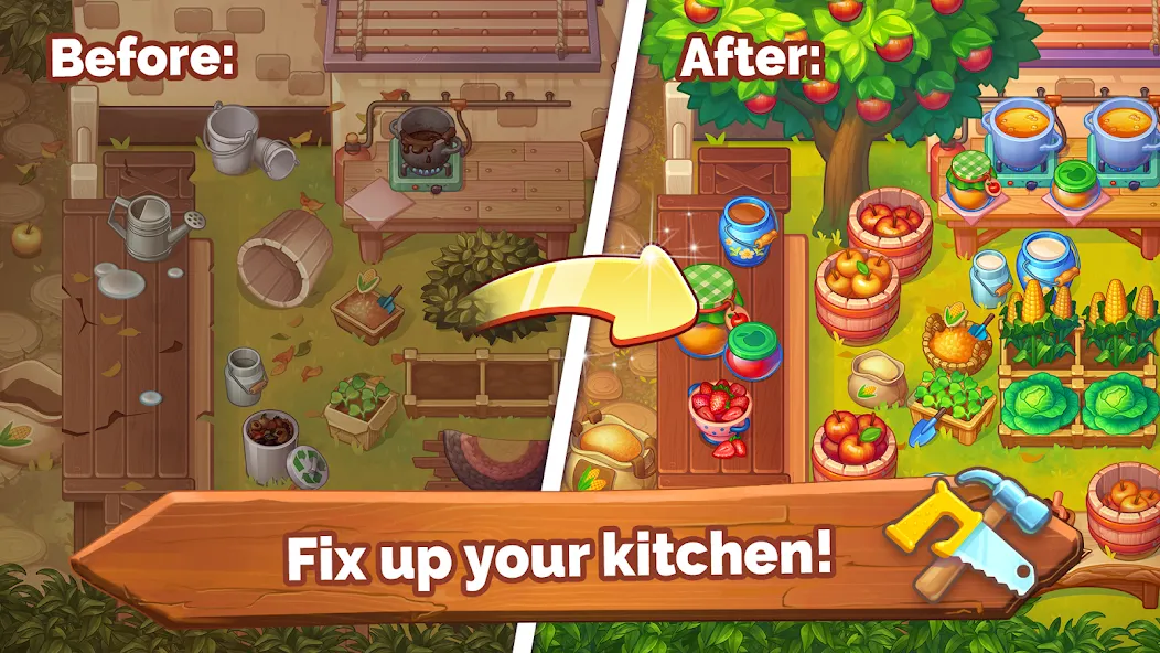 Взломанная Farming Fever — Cooking game  [МОД Бесконечные монеты] — полная версия apk на Андроид screen 2