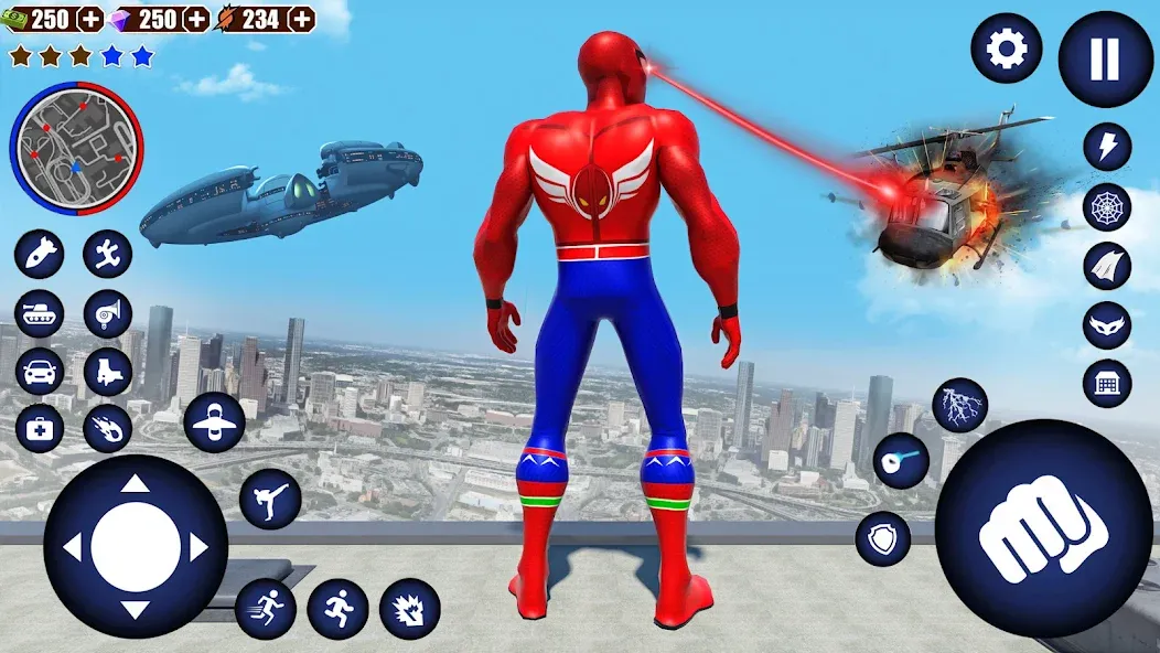 Взлом Flying Superhero Robot Games (Флайинг Супергерой Робот Игры)  [МОД Много денег] — полная версия apk на Андроид screen 3