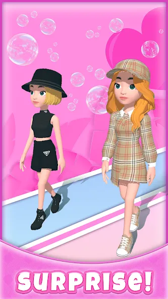 Взломанная Catwalk Battle — Dress up! (Кэтволк Баттл)  [МОД Меню] — последняя версия apk на Андроид screen 1