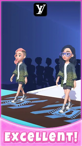 Взломанная Catwalk Battle — Dress up! (Кэтволк Баттл)  [МОД Меню] — последняя версия apk на Андроид screen 3