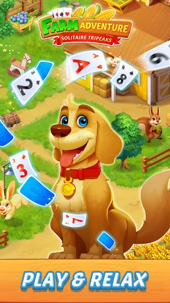 Скачать взлом Solitaire Farm Adventure (Солитер)  [МОД Mega Pack] — последняя версия apk на Андроид screen 1