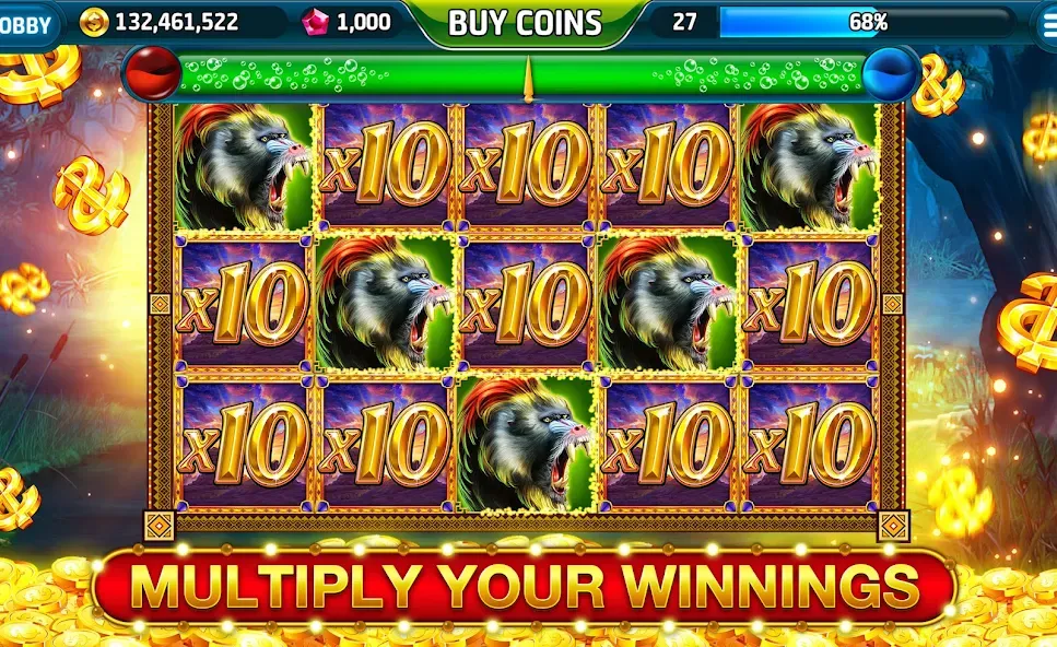 Скачать взлом Ape Slots: Vegas Casino Deluxe  [МОД Много денег] — последняя версия apk на Андроид screen 4