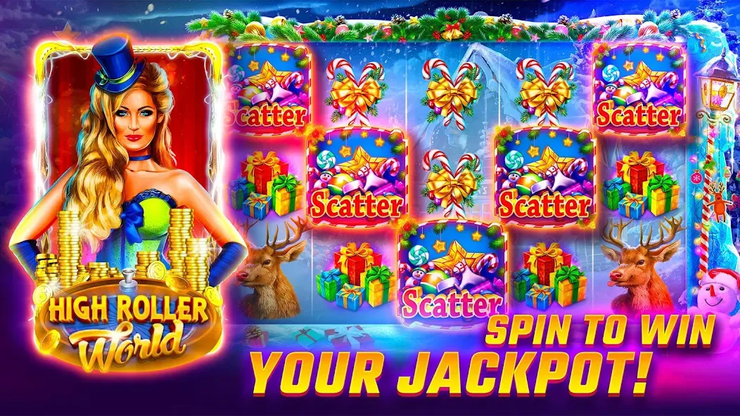 Скачать взломанную Slots WOW Casino Slot Machine (Слотс ВОУ)  [МОД Меню] — последняя версия apk на Андроид screen 1