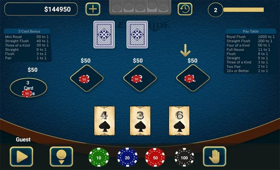 Скачать взломанную Let It Ride Poker  [МОД Все открыто] — полная версия apk на Андроид screen 1