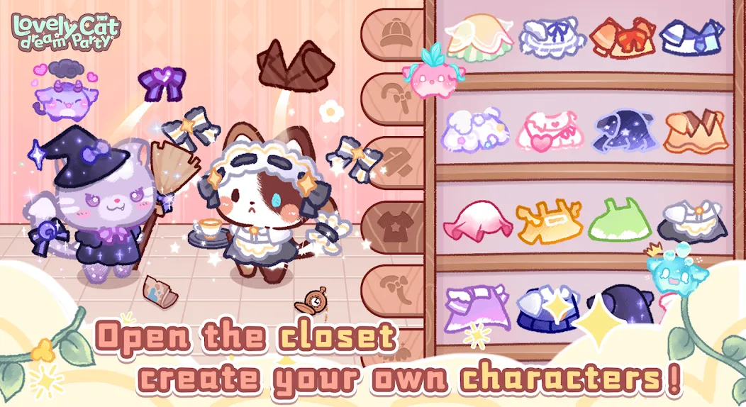 Взломанная Lovely cat dream party (Лавли кэт дрим пати)  [МОД Menu] — стабильная версия apk на Андроид screen 1