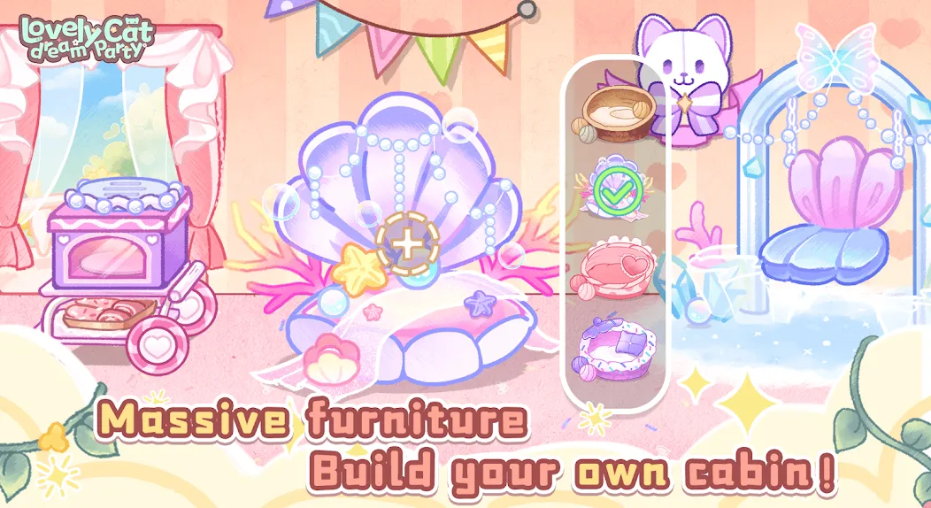 Взломанная Lovely cat dream party (Лавли кэт дрим пати)  [МОД Menu] — стабильная версия apk на Андроид screen 3