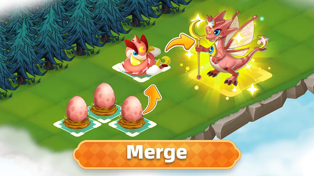 Взломанная Merge Legends: Dragon Island (Мердж Легендс)  [МОД Много монет] — последняя версия apk на Андроид screen 1