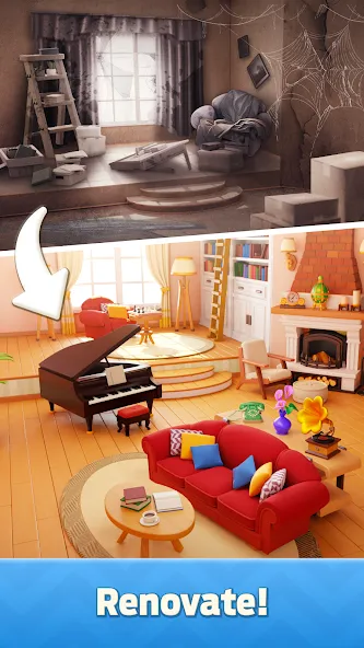 Взломанная Mergedom: Home Design (Мергедом)  [МОД Много денег] — последняя версия apk на Андроид screen 2