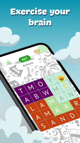 Взломанная Fill The Words: Themes search  [МОД Много денег] — стабильная версия apk на Андроид screen 3