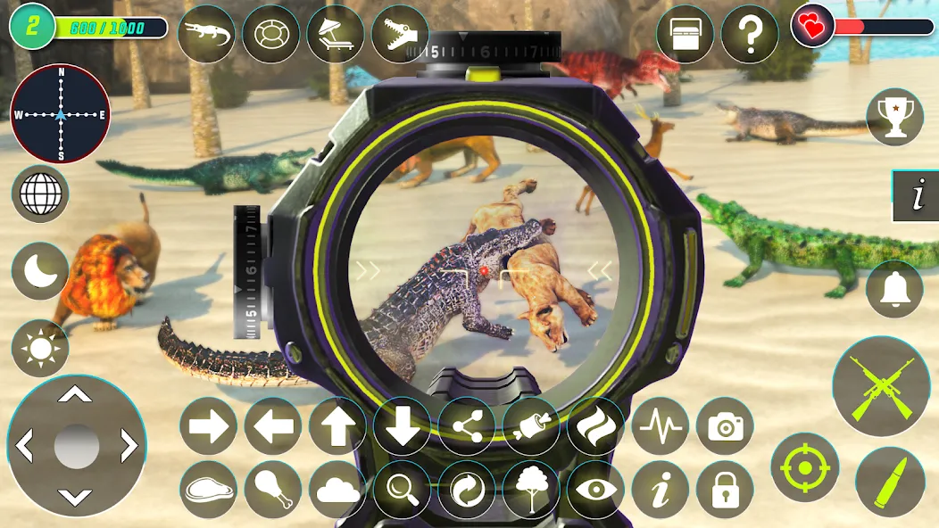 Взломанная Crocodile Hunting Animal Games (Крокодил Охота Игры с животными)  [МОД Unlocked] — стабильная версия apk на Андроид screen 2