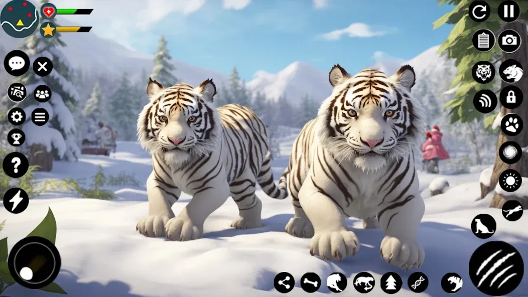 Взломанная Arctic White Tiger Family Sim  [МОД Бесконечные деньги] — последняя версия apk на Андроид screen 2