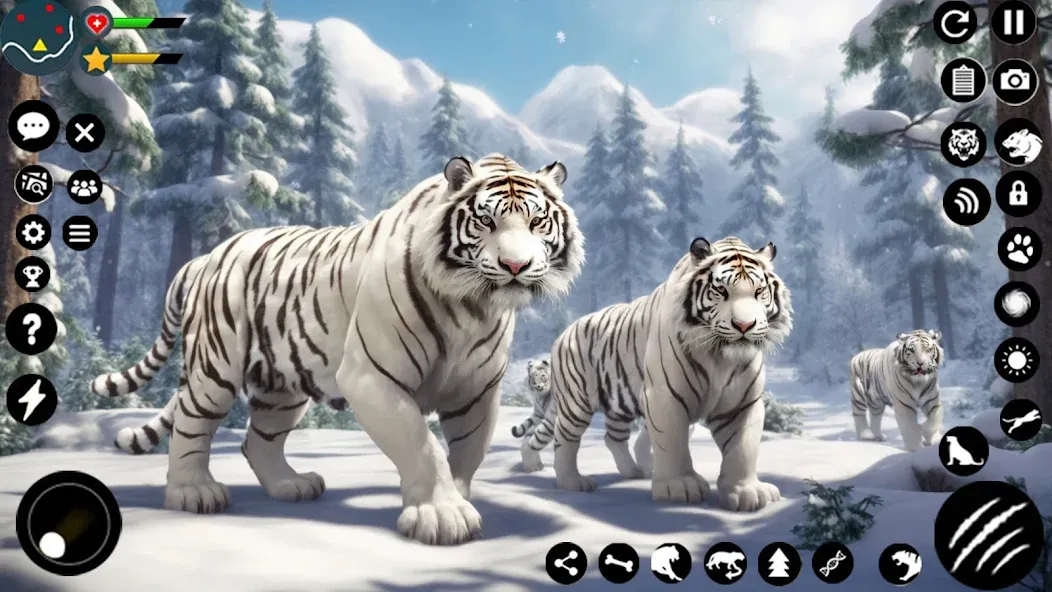 Взломанная Arctic White Tiger Family Sim  [МОД Бесконечные деньги] — последняя версия apk на Андроид screen 3