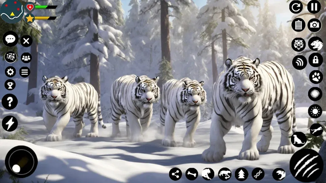 Взломанная Arctic White Tiger Family Sim  [МОД Бесконечные деньги] — последняя версия apk на Андроид screen 4