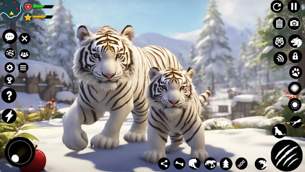 Взломанная Arctic White Tiger Family Sim  [МОД Бесконечные деньги] — последняя версия apk на Андроид screen 5